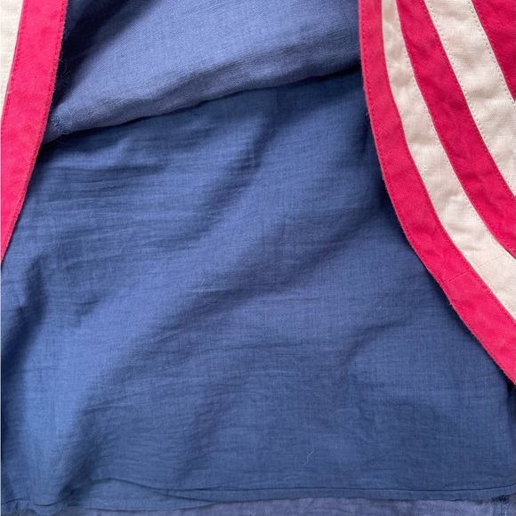 BODEN Size 8 linen skirt in denim and red and white stripe - Picture 3 of 5